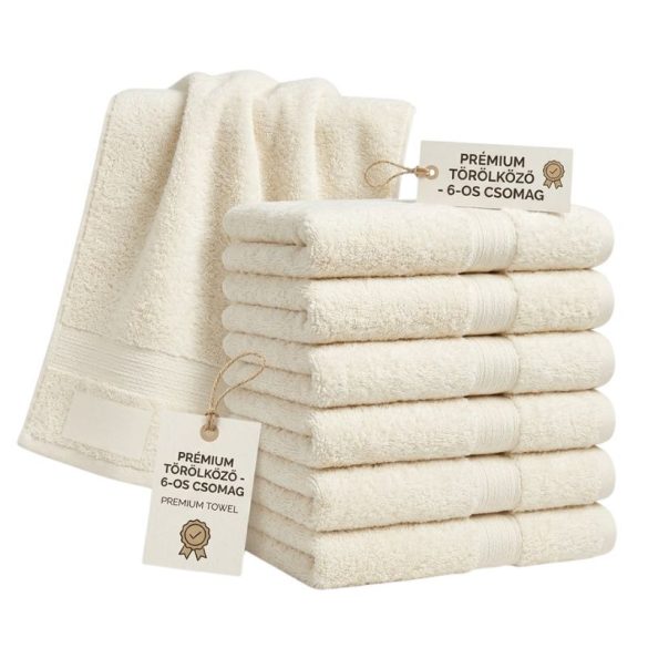 Sada 6 ks prémiových uterákov 70x140 cm Béžová PTSZ-01