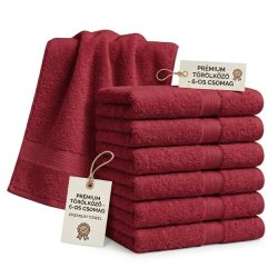 Sada 6 ks prémiových uterákov 70x140 cm Červená PTSZ-04
