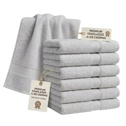 Sada 6 ks prémiových uterákov 70x140 cm Šedá PTSZ-05