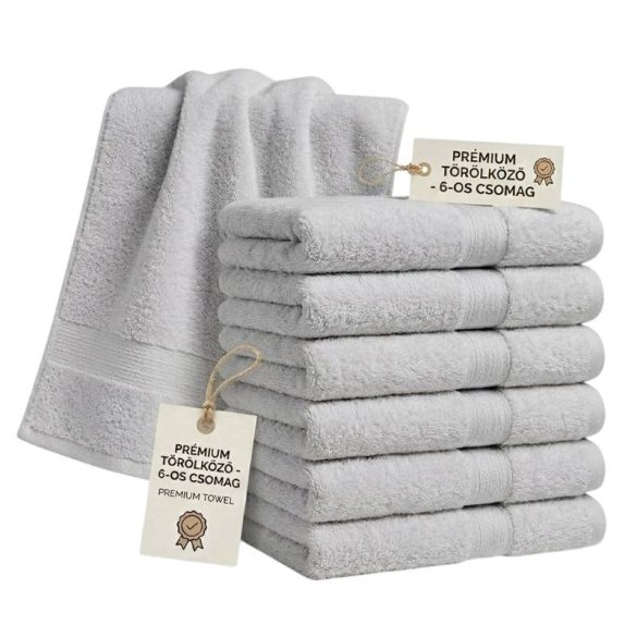Sada 6 ks prémiových uterákov 70x140 cm Šedá PTSZ-05