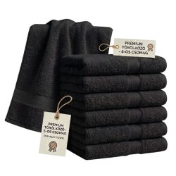 Sada 6 ks prémiových uterákov 70x140 cm Čierna PTSZ-08
