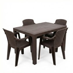   Záhradná súprava Anadolu 3D s ratanovým vzorom – hnedá PVC-RAT-05