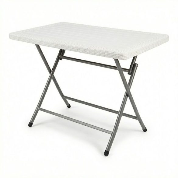 Záhradný jedálenský stôl Anadolu 3D Rattan – biely PVC-RAT-06