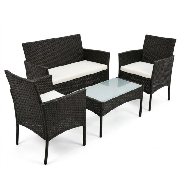 Moderná ratanová záhradná súprava – 4-dielna PVC-RAT-19