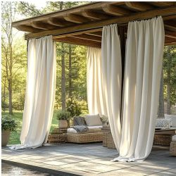   Svetlo priepustná záclona, biela, 2 kusy, 132 x 215 QB1096473-f132215