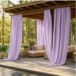   Svetlo priepustná záclona, fialová, 2 kusy, 132 x 215 QB1096473-l132215