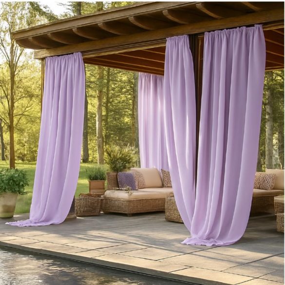 Svetlo priepustná záclona, fialová, 2 kusy, 132 x 215 QB1096473-l132215