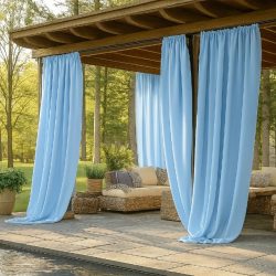   Svetlo priepustná záclona, modrá, 2 kusy, 132 x 215 QB1096473-vk132215