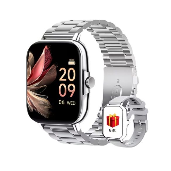 HD inteligentné športové hodinky – so strieborným remienkom QC8431496-6