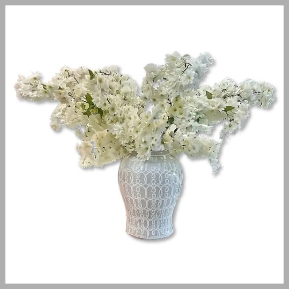 15 ks biela dekorácia z čerešňových kvetov QD1786885