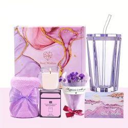   Darčeková súprava pre ženy lila wellness a rozmaznávací set QP2413542