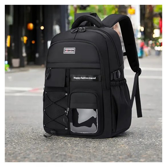 2025 Unisex študentský batoh čierny QQ1593288-F