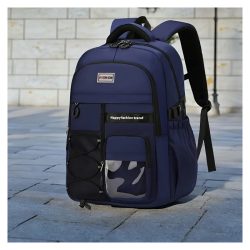 2025 Unisex študentský batoh tmavomodrý QQ1593288-SK