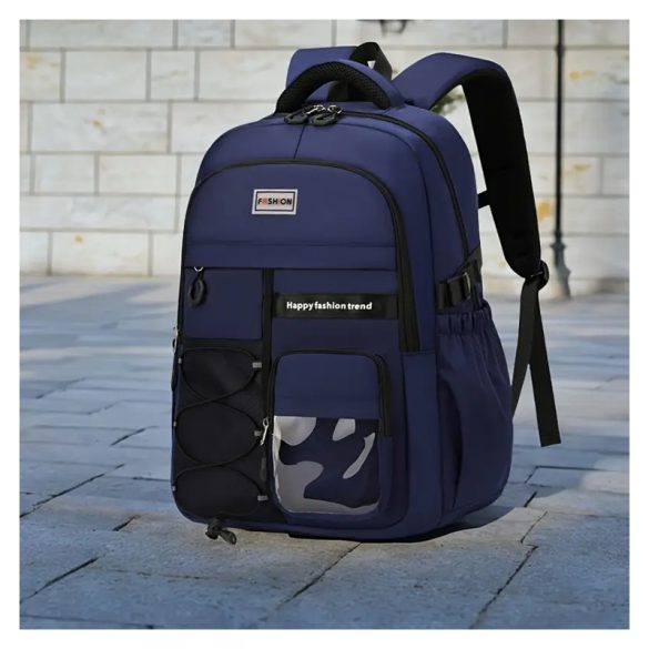 2025 Unisex študentský batoh tmavomodrý QQ1593288-SK
