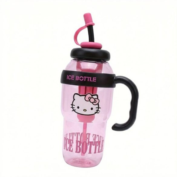 Fľaša na vodu Hello Kitty ružová a čierna QR3494598-F