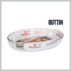 Oválna sklenená zapekacia misa QT-8890363R