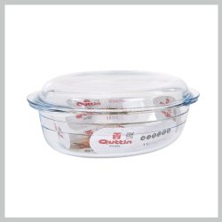Oválna sklenená zapekacia misa s vekom QT-8890420R