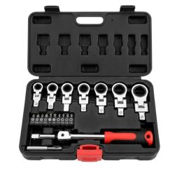   20-dielna sada hviezdicových a plochých kľúčov s bitmi a pohonnou pákou RCSK-01