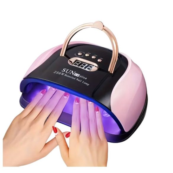 Profesionálna 256W LED lampa na nechty NAXBEY – Ružová RF2026427R