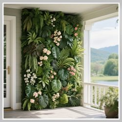   Umelý zelený nástenný panel – realistický džungľový efekt 60 × 40 cm RH3410458