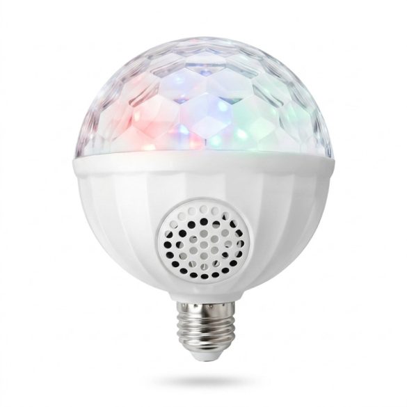 Bluetooth LED žiarovka s hudbou a diskotékové svetlo – Párty v jednej objímke RHD-330