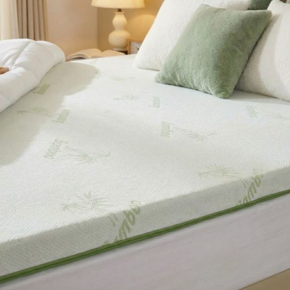 Prémiový modrý gélový pamäťový topper z pamäťovej peny s bambusovým jacquard poťahom 6 cm 160 x 200 cm RJ5141503-6-160x200