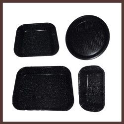   Royalty line 4-dielna súprava na pečenie s nepriľnavým mramorom, súprava plechu na pečenie - RL-4BS