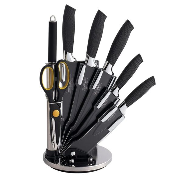 8-dielna sada nožov Royalty Line s brúskou a nožnicami, RL-BLK8-W
