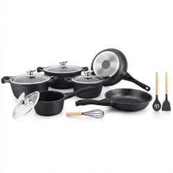   Royalty Line mramorom potiahnutá 10-dielna sada riadu | Čierna RL-BS1010B