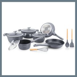 Royalty Line 10-dielna sada hrncov, sivá RL-BS1010M-GRY