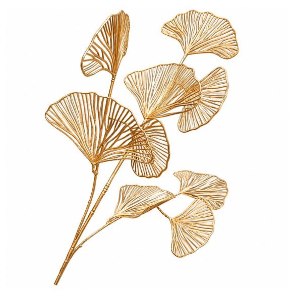 Zlatisté umelé stonky listov ginkga a marhule, sada 25 ks, 68 cm RL911437