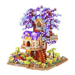   Stavebnicová sada fialového víla domčeka, 3046 dielov RM9218100