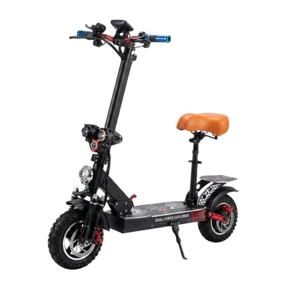 Výkonný elektrický skúter so sedadlom a terénnymi pneumatikami ROLL-01