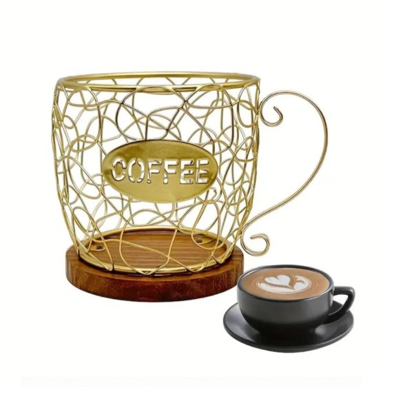 Držiak na kávové kapsuly zlatý bez veka RP1387967-A