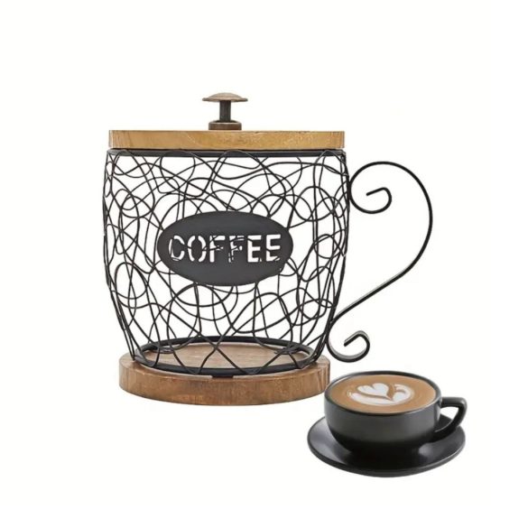 Držiak na kávové kapsuly s vekom čierny RP1387967-F