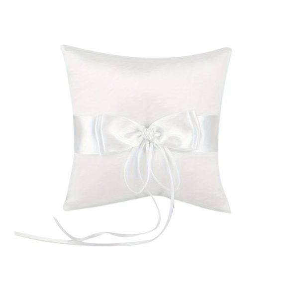 Elegantný biely svadobný prsteňový vankúšik RP256950-1