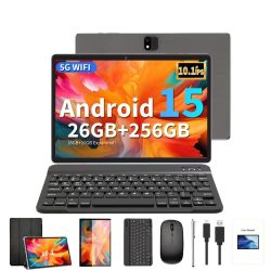   QDDQ tablet Android 15 25,65 cm s klávesnicou, myšou a čiernym puzdrom RP7504217F