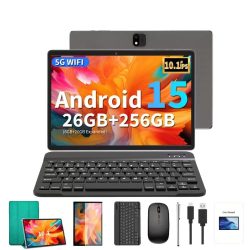  QDDQ tablet Android 15 25,65 cm s klávesnicou, myšou a zeleným puzdrom RP7504217Z