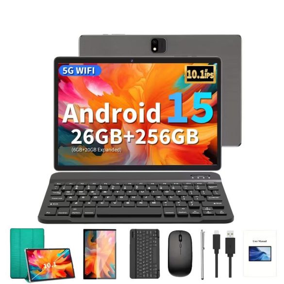 QDDQ tablet Android 15 25,65 cm s klávesnicou, myšou a zeleným puzdrom RP7504217Z