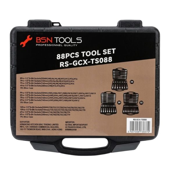 BSN Tools 88-dielna sada náradia RS-GCX-TS088