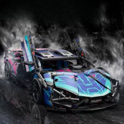 Model športového auta stavebnica 1000 dielov RY1290715