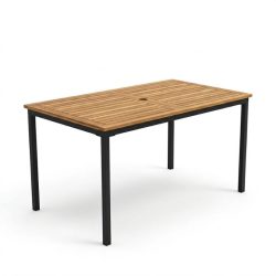   Moderný záhradný jedálenský stôl Garden Line s prírodným dreveným obložením SK-01