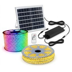   Solárne LED páskové osvetlenie so solárnym panelom 10 m IP67 SL10M