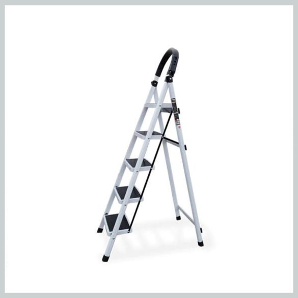 5 stupňový rebrík pre domácnosť, biely SLH1367