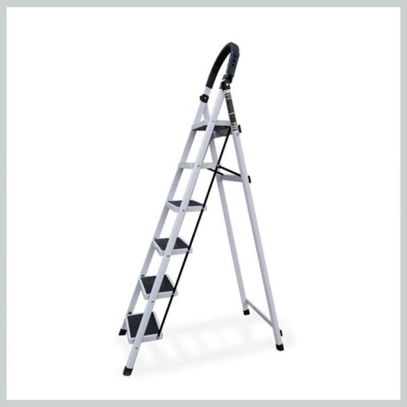 Šesťstupňový rebrík pre domácnosť, biely SLH1374