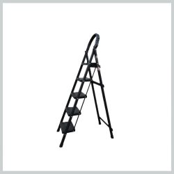 5 stupňový rebrík pre domácnosť, čierny SLH1398