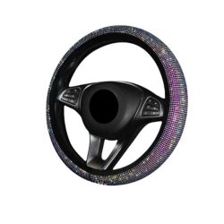   Ochranný poťah na volant | so strassovými kamienkami | svetloružový | 38 cm SLH5837