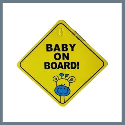 ​Pútna nálepka „Baby on Board” 12x12 cm SLH9057