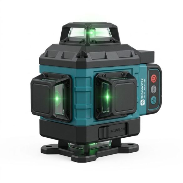 Supamaster 3D/4D akumulátorová zelená laserová vodováha SM-9123