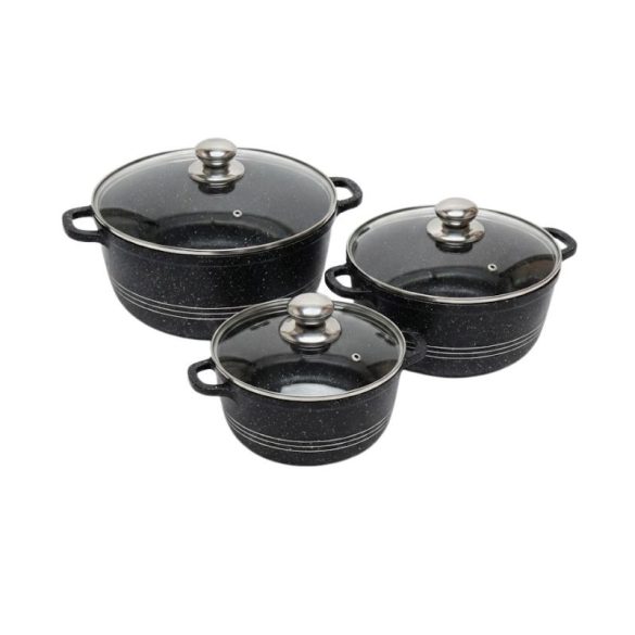 Sada riadu Silver Royal Diamond s nepriľnavým povrchom (3 ks) (čierna) SR-3030-F